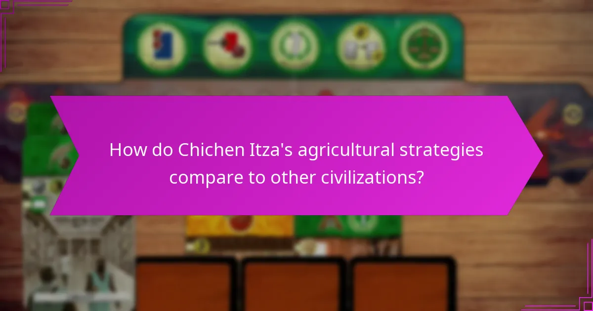 How do Chichen Itza's agricultural strategies compare to other civilizations?