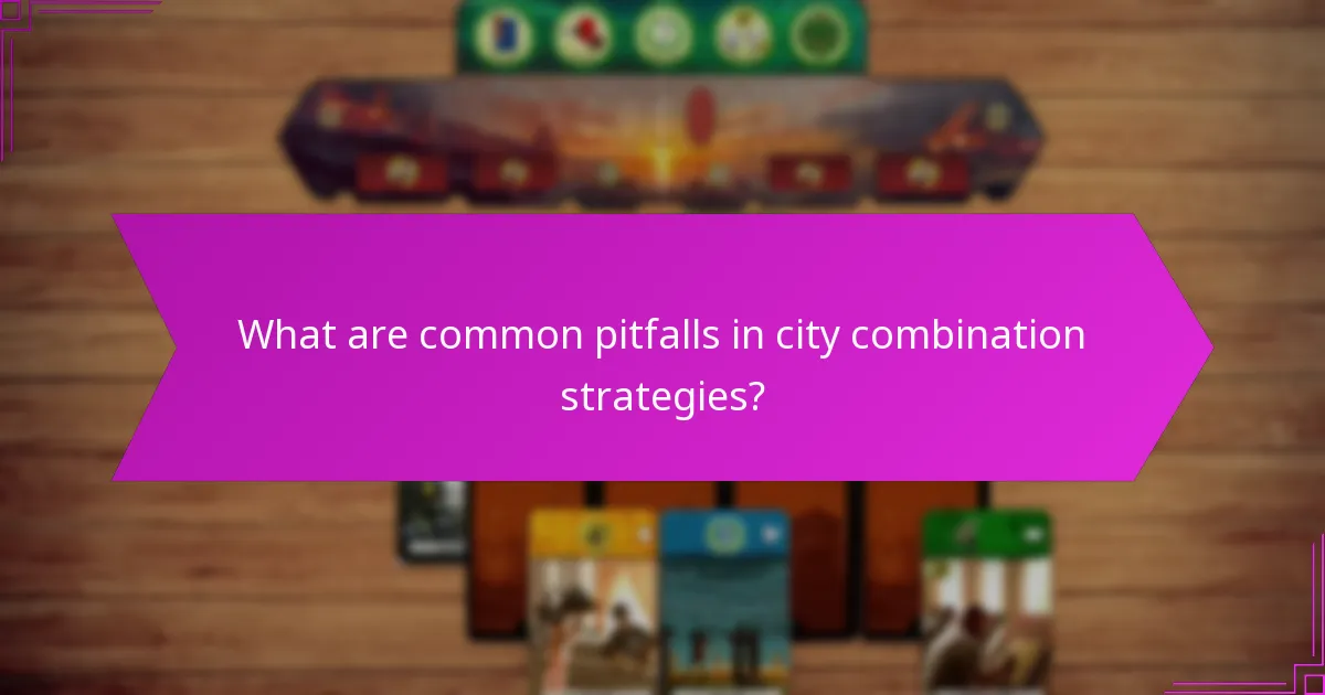 What are common pitfalls in city combination strategies?