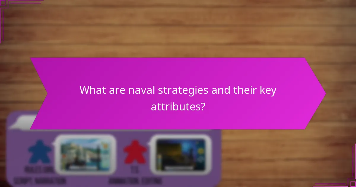 What are naval strategies and their key attributes?