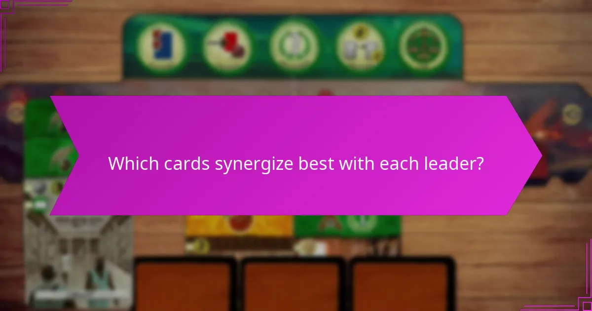 Which cards synergize best with each leader?